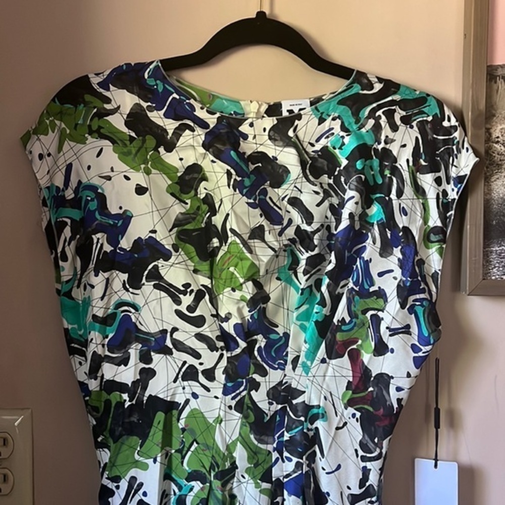 NWT M by Missoni Print Silk Pleated Midi Dress Size IT 40/US Small - Picture 5 of 14